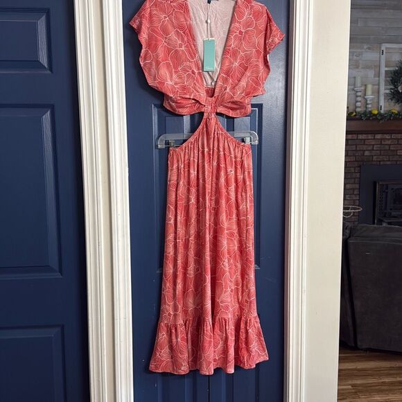 Shore Brand Cut Out Floral Maxi Dress Size S NWT - Picture 2 of 8